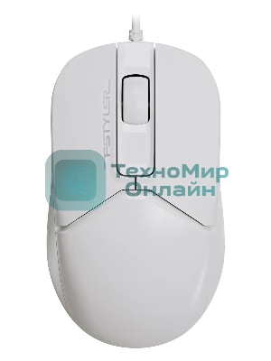 Мышь проводная A4Tech Fstyler FM12 белый, 1200 dpi, USB, кнопки - 3
