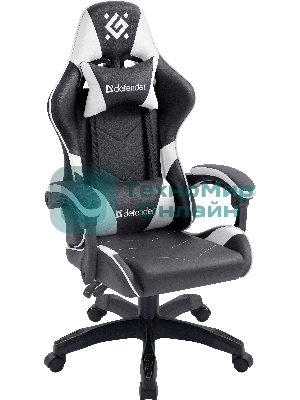 Кресло игровое Defender Companion черный/белый, класс 3, металл, PU
