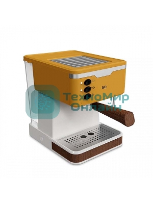 Кофеварка эспрессо BQ CM2006 желтый, исп. кофе - молотый, 1.7 л, 850 Вт, 20 бар