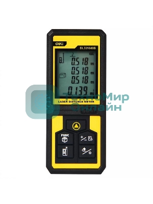 Лазерный дальномер Deli DL331040B Диапазон измерения 0,05~50м, точность измерения ±3мм