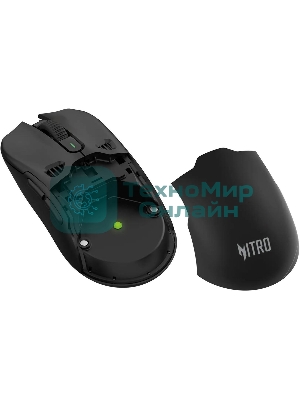 Мышь беспроводная Acer Nitro OMR404 черный, 6400 dpi, радиоканал, Bluetooth, USB, кнопки - 6
