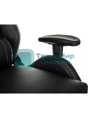 Кресло Knight Outrid Smile черный, экокожа, 120 кг, механизм качания