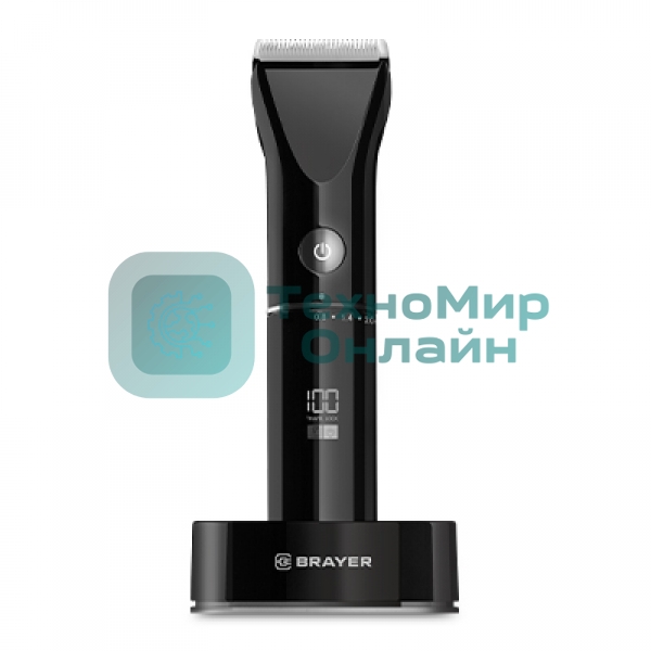 Машинка для стрижки BRAYER BR3400, LED-дисплей, 4 насад, турбо, титан. покр, регу. высоты лезвий