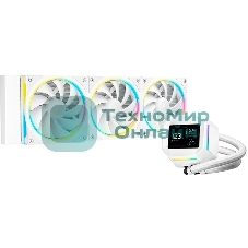 Система жидкостного охлаждения Deepcool LM360 WH ARGb Soc-AM5/AM4/1200/1700/1851 белый 4-pin 19-36dB Al LCD 250W 1729gr Ret (R-LM360-WHDMMC-1)