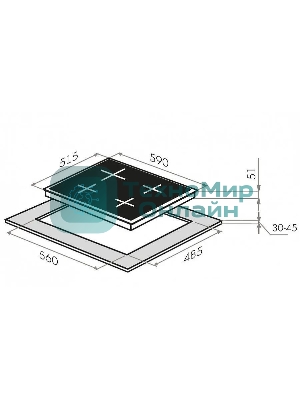 Газовая варочная панель Maunfeld EGHG.64.2CW/G белый