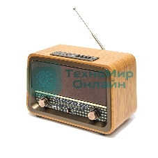 Радиоприемник Сигнал БЗРП РП-337, УКВ 88-108МГц,СВ,КВ, корпус МДФ,220V, DC6В, акб 1200мА·ч,BT/USB/microSD