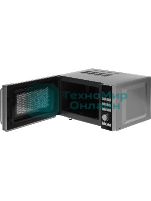 Микроволновая печь Galanz MOS-2402FDS серебристый/черный, 20 л, 800 Вт, переключатели - кнопки, поворотный механизм