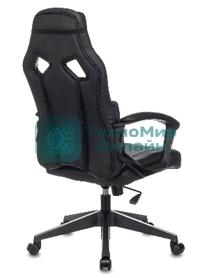 Кресло игровое Zombie DRIVER черный/белый, искусственная кожа, с подголов. крестовина пластик