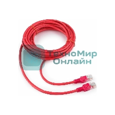 Патч-корд UTP Cablexpert cat.5e, 5м, литой, многожильный (красный)