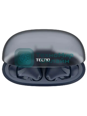 Наушники TWS Tecno Buds 4 темно-синий, внутриканальные, Bluetooth, до 6 ч