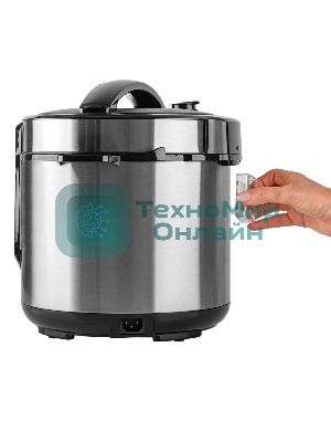 Скороварка-мультиварка электрическая Endever Vita-132, черный/стальной, мощность 1200 Вт, емкость 6л, 16 авторежимов работы, книга рецептов, 2 шт/уп.