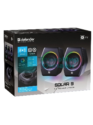 Акустическая 2.0 система Defender Solar 9 10Вт, BT/Light питание от USB