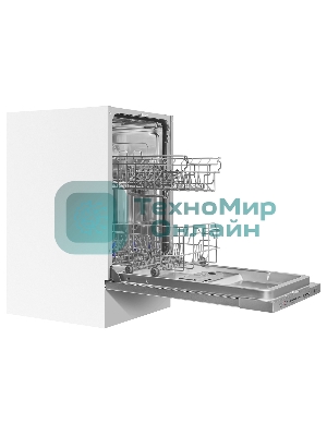 Встраиваемая посудомоечная машина HOMSAIR DW44L-2, серебристый, 44.8 см, 9 компл., 49 дБ, класс A++