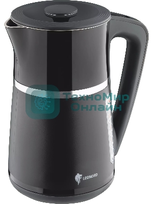 Чайник электрический LEONORD LE-1512 1.7 л, 1850-2200 Вт, черный