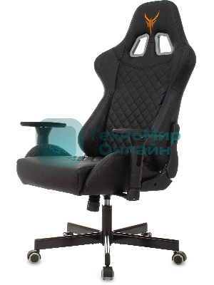 Кресло Knight ARMOR черный, экокожа, 120 кг, механизм качания