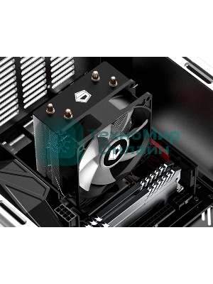 Кулер для процессора ID-COOLING SE-902X-B LGA1851/1700/1200/115X/AM5/AM4 (30шт/кор, TDP 100W, PWM, 2 тепл.трубки прямого контакта, Blue LED FAN 92мм) RET
