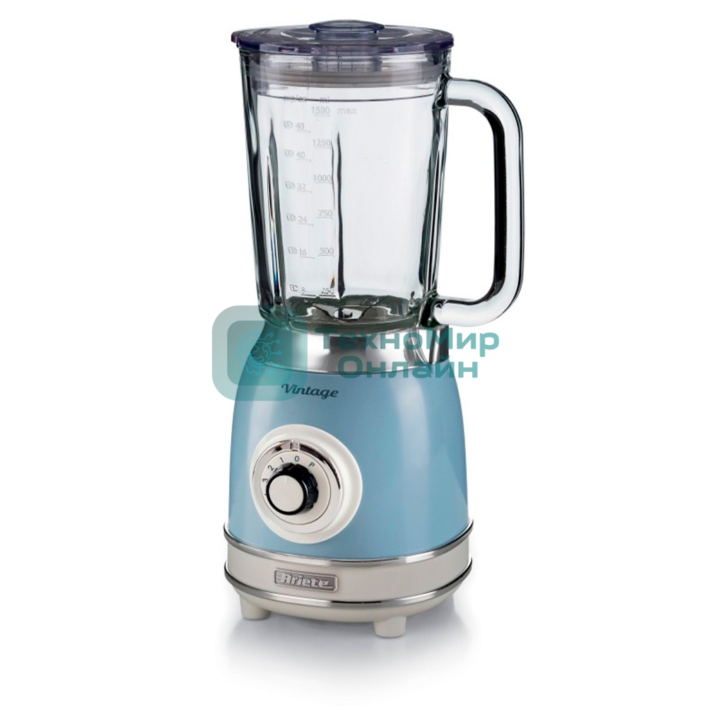 Блендер стационарный Ariete 583/05 Vintage, голубой, 1000 Вт, 4 лезвия. Объем - 1.5 л