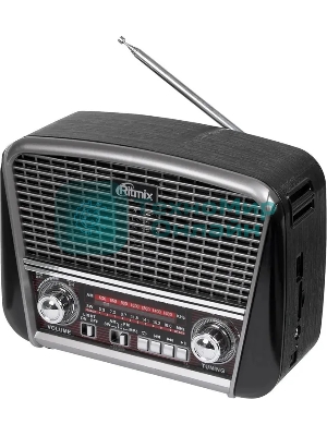 радиоприемник Ritmix RPR-065 серый Портативный трехдиапазонный радиоприемник FM / AM / SW, функция MP3-плеера (читает файлы с microSD/SD/USB носителей), яркий встроенный фонарь, питание от встроенного аккумулятора, от сети 220В, от батареек типа D (2 штуки, в комплект не входят), телескопическая антенна 360° для уверенного приема, AUX IN.