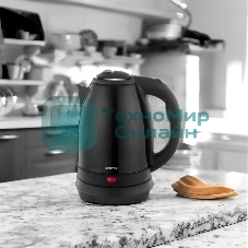 Электрочайник Centek CT-1068 черный, 2.0 л, 2000 Вт, скрытый нагревательный элемент