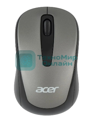 Мышь беспроводная Acer OMR134 серый, 1000 dpi, радиоканал, USB, кнопки - 3