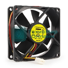 Вентилятор для корпуса Gembird FANCASE/BALL-3100 черный, 80 мм, 3100 об/мин, 38.65 дБ, 3 pin