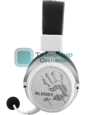 Гарнитура Bloody MR590 Sports Red белый/чёрный, беспроводная + проводная, Bluetooth, до 35 ч