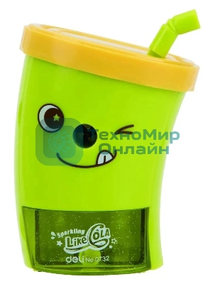 Точилка для карандашей механическая Deli E0732, 1 отверстие, пластик, ассорти