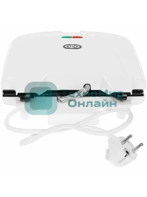 Вафельница OLTO WA-1017 750 Вт, антипригарное покрытие, защита от перегрева, белый