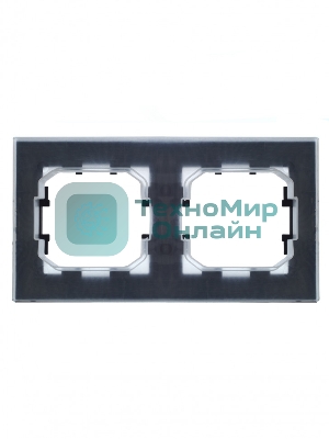 Рамка 2-местная IEK BRITE РУ-2-БрЧ-44 IP44 черный