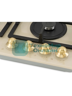 Газовая варочная поверхность Hyundai HHG 6434 BE бежевый