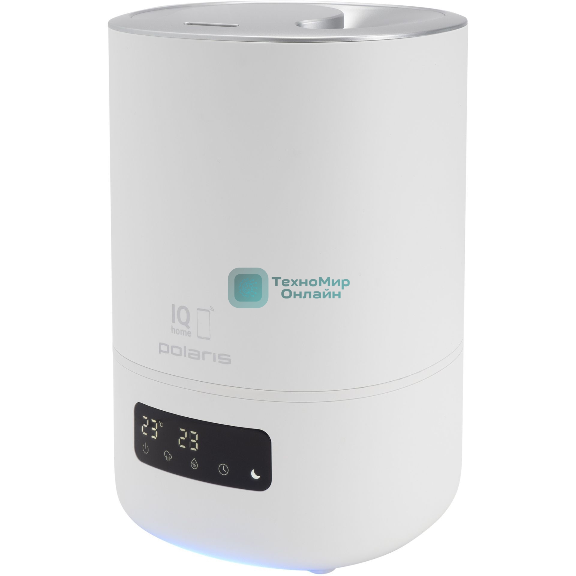 Увлажнитель воздуха Polaris PUH 8080 WIFI IQ HOME белый, 75 м², 8 л, гигростат, управление со смартфона