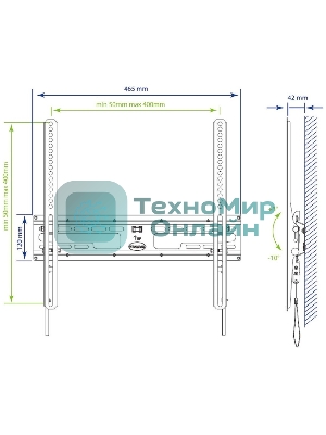 Кронштейн для телевизора Kromax FLAT-4 черный 22