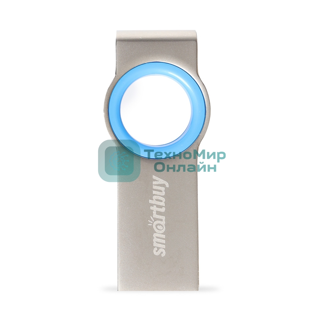 Флешка USB Smartbuy Metal Blue (SB064GbMC2), 64Gb, USB 2.0, R/W 20/10, синий/серебристый