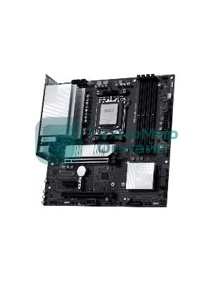Материнская плата MSI PRO B850M-A WIFI, AM5, AMD B850, 4xDDR5, 4xSATA, 2xM.2, 1xPCIe 5.0 x16, 1xPCIe 4.0 x4, 1xPCIe 3.0 x1, 1xDP, 1xHDMI, 1x5Gb LAN, Wi-Fi 7, Bluetooth 5.4, 2xUSB-C 10Gbps, 3xUSB-A 10Gbps, 3xUSB-A 5Gbps, 4xUSB-A 2.0, 3x3.5 мм, 7.1, mATX
