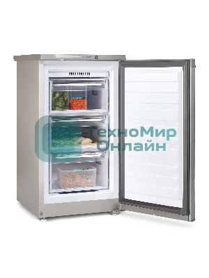 Морозильная камера Бирюса M412 металлик, 80л, 3 ящика