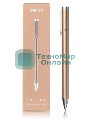 Ручка гелевая автоматическая Deli S99 ассорти, d=0.5мм, черные чернила (1шт)