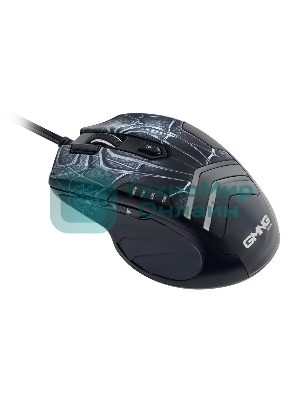 Мышь проводная GMNG XM007 черный/красный, 10000 dpi, USB, кнопки - 7