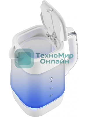 Чайник электрический Vitek VT-WK1058 1.7л. 2200Вт белый корпус: стекло/пластик