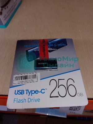 (Поврежденная упаковка) Флеш диск Samsung 256Gb USB Type-C, metal case, blue (MUF-256DA/APC_ВУ)