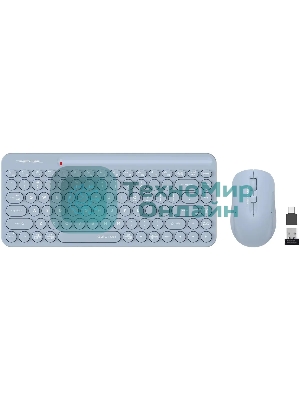 Комплект клавиатура+мышь A4Tech FStyler FG3200 Air Blue беспроводной, USB, 2000 DPI, голубой