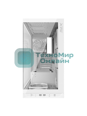 Компьютерный корпус XPG INVADER X WHITE (INVADERXMT-WHCWW) Mid-Tower Gaming ATX PC Case with Panoramic View, Tempered Glass Panels, and RGb Lighting Black