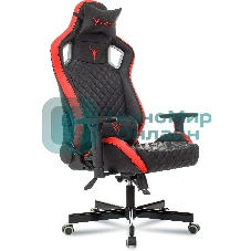 Кресло Knight OUTRIDER черный/красный, экокожа, 120 кг, механизм качания