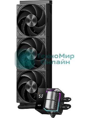 Система жидкостного охлаждения PcCooler DS360 Pro Digital ARGb Soc-AM5/AM4/1200/1700/1851 черный 4-pin 15-34.3dB Al LCD 310W Ret (D7-S360WBKN-GL)