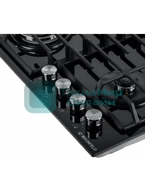 Газовая варочная панель Maunfeld EGHG.64.6CB/G, 4 конфорки, закаленное стекло, черный