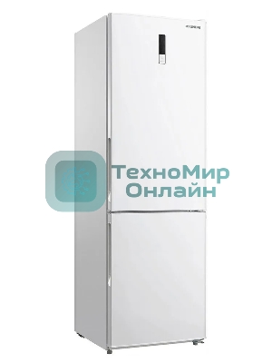 Холодильник Hyundai CC3095FWT белый двухкамерный 224/78л морозилка снизу