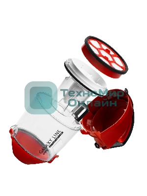 Пылесос Galaxy Line GL 6224 красный/черный, 300/2400 Вт, уборка сухая, пылесборник контейнер 2 л