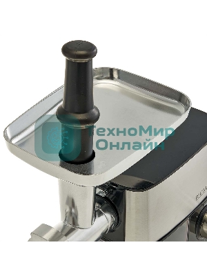 Мясорубка электрическая DELTA LUX DE-602MS черный, 3600 Вт, 2.5 кг/мин, реверс, защита от перегрузки, насадки - 6