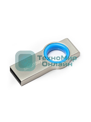 Флешка USB Smartbuy Metal Blue (SB064GbMC2), 64Gb, USB 2.0, R/W 20/10, синий/серебристый