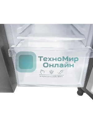 Холодильник Centek CT-1757 NF нержавеющая сталь двухкамерный 271/189л морозилка сбоку, No Frost, Side by Side