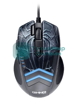 Мышь проводная GMNG XM007 черный/красный, 10000 dpi, USB, кнопки - 7